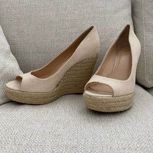 Vince Camuto Totsi Peep Toe Espadrille Wedges